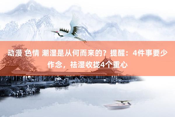 动漫 色情 潮湿是从何而来的？提醒：4件事要少作念，祛湿收拢4个重心