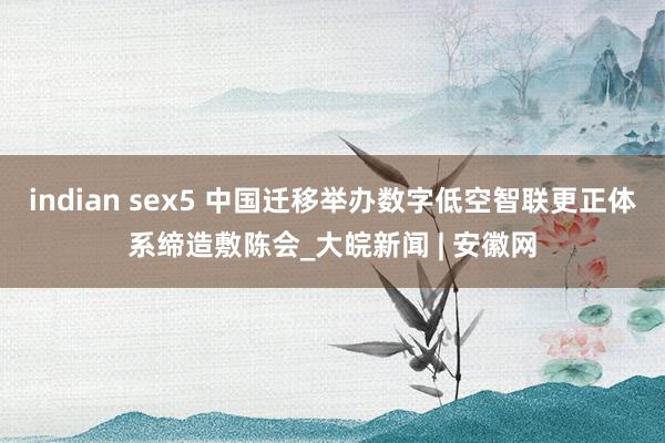 indian sex5 中国迁移举办数字低空智联更正体系缔造敷陈会_大皖新闻 | 安徽网