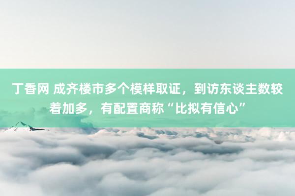 丁香网 成齐楼市多个模样取证，到访东谈主数较着加多，有配置商称“比拟有信心”