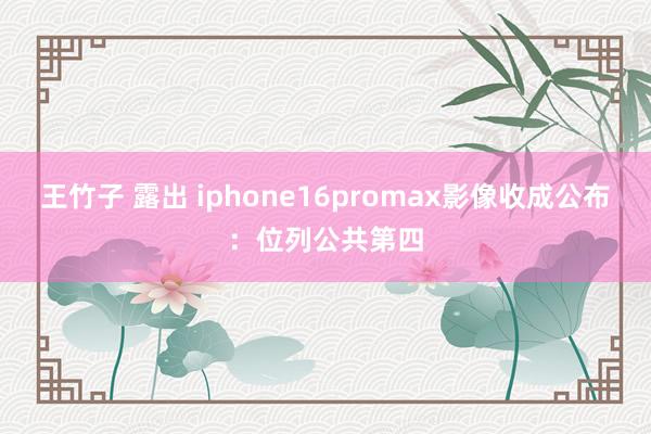 王竹子 露出 iphone16promax影像收成公布：位列公共第四