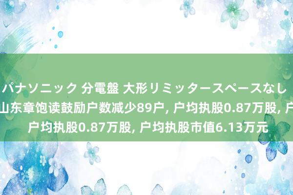 パナソニック 分電盤 大形リミッタースペースなし 露出・半埋込両用形 山东章饱读鼓励户数减少89户， 户均执股0.87万股， 户均执股市值6.13万元