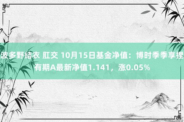 波多野结衣 肛交 10月15日基金净值：博时季季享捏有期A最新净值1.141，涨0.05%