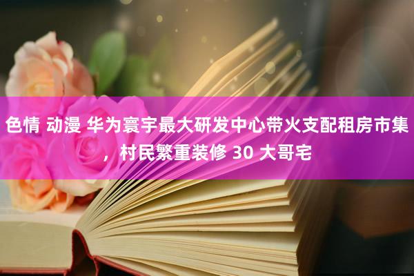 色情 动漫 华为寰宇最大研发中心带火支配租房市集，村民繁重装修 30 大哥宅