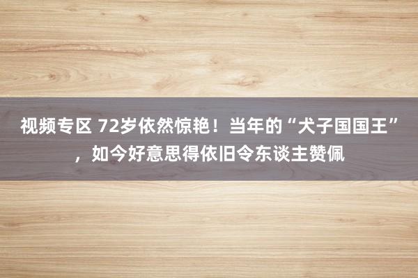 视频专区 72岁依然惊艳！当年的“犬子国国王”，如今好意思得依旧令东谈主赞佩