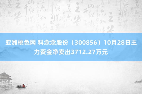 亚洲桃色网 科念念股份（300856）10月28日主力资金净卖出3712.27万元