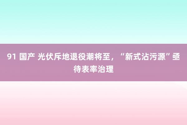 91 国产 光伏斥地退役潮将至，“新式沾污源”亟待表率治理