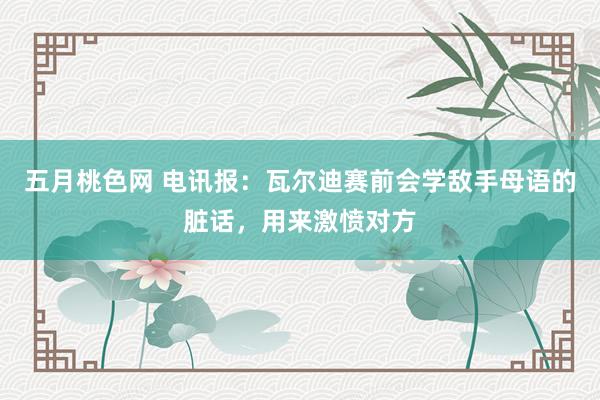 五月桃色网 电讯报：瓦尔迪赛前会学敌手母语的脏话，用来激愤对方