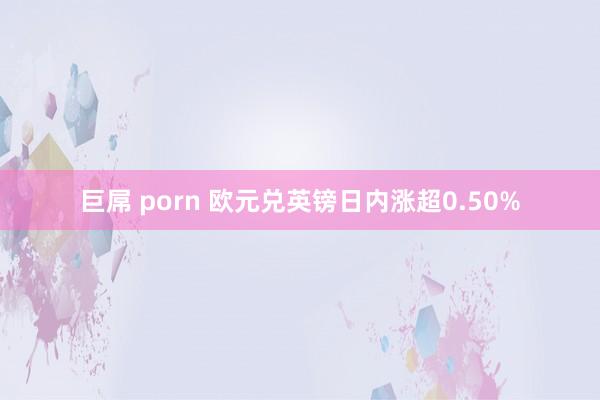 巨屌 porn 欧元兑英镑日内涨超0.50%