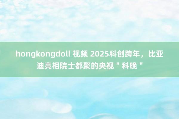 hongkongdoll 视频 2025科创跨年，比亚迪亮相院士都聚的央视＂科晚＂