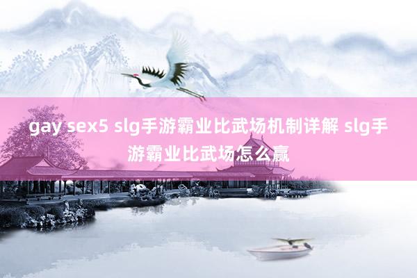 gay sex5 slg手游霸业比武场机制详解 slg手游霸业比武场怎么赢