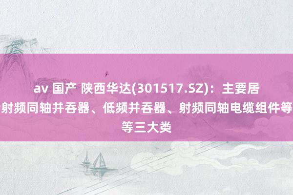 av 国产 陕西华达(301517.SZ)：主要居品包括射频同轴并吞器、低频并吞器、射频同轴电缆组件等三大类