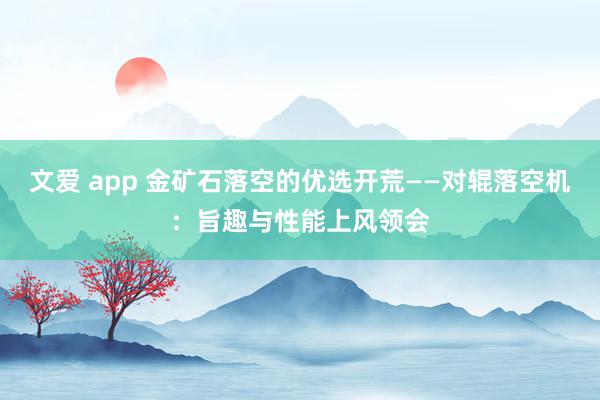 文爱 app 金矿石落空的优选开荒——对辊落空机：旨趣与性能上风领会