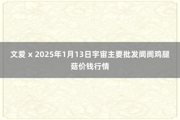 文爱 x 2025年1月13日宇宙主要批发阛阓鸡腿菇价钱行情